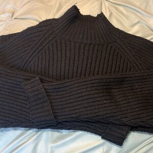 Time and Tru Black Cowl Neck Sweater